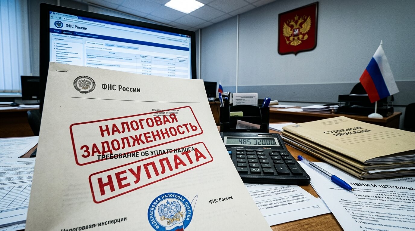 задолженностью по налогам